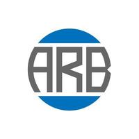 arb-Buchstaben-Logo-Design auf weißem Hintergrund. arb kreative Initialen Kreis Logo-Konzept. arb Briefgestaltung. vektor