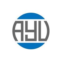 ayv-Buchstaben-Logo-Design auf weißem Hintergrund. ayv creative initials circle logo-konzept. ayv Briefgestaltung. vektor