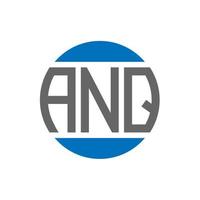 nq-Buchstaben-Logo-Design auf weißem Hintergrund. anq kreative Initialen Kreis-Logo-Konzept. anq Briefgestaltung. vektor