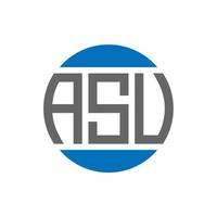 Asu-Brief-Logo-Design auf weißem Hintergrund. asu kreative Initialen Kreis-Logo-Konzept. asu Briefgestaltung. vektor