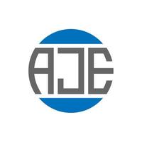 aje brev logotyp design på vit bakgrund. aje kreativ initialer cirkel logotyp begrepp. aje brev design. vektor