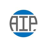 AIP-Brief-Logo-Design auf weißem Hintergrund. aip kreative Initialen Kreis Logo-Konzept. AIP-Briefgestaltung. vektor
