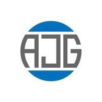 ajg-Buchstaben-Logo-Design auf weißem Hintergrund. ajg kreative Initialen Kreis Logo-Konzept. ajg Briefgestaltung. vektor