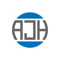 ajh-Buchstaben-Logo-Design auf weißem Hintergrund. ajh kreative Initialen Kreis Logo-Konzept. ajh Briefgestaltung. vektor