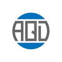 aqd brev logotyp design på vit bakgrund. aqd kreativ initialer cirkel logotyp begrepp. aqd brev design. vektor