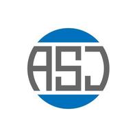 asj brev logotyp design på vit bakgrund. asj kreativ initialer cirkel logotyp begrepp. asj brev design. vektor