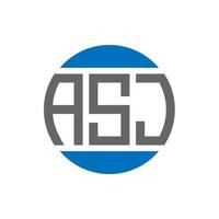 asj-Buchstaben-Logo-Design auf weißem Hintergrund. asj kreative Initialen Kreis-Logo-Konzept. asj Briefgestaltung. vektor