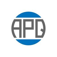 apq-Brief-Logo-Design auf weißem Hintergrund. apq kreative Initialen Kreis-Logo-Konzept. apq Briefgestaltung. vektor
