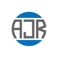 AJR-Brief-Logo-Design auf weißem Hintergrund. ajr creative initials circle logo-konzept. ajr Briefgestaltung. vektor