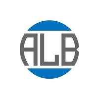 alb-Buchstaben-Logo-Design auf weißem Hintergrund. Alb kreative Initialen Kreis Logo-Konzept. alb Briefgestaltung. vektor