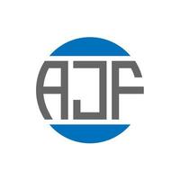 ajf-Buchstaben-Logo-Design auf weißem Hintergrund. ajf kreative Initialen Kreis Logo-Konzept. ajf Briefgestaltung. vektor