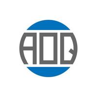 aoq brev logotyp design på vit bakgrund. aoq kreativ initialer cirkel logotyp begrepp. aoq brev design. vektor