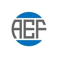 aef-Buchstaben-Logo-Design auf weißem Hintergrund. aef creative initials circle logo-konzept. aef Briefgestaltung. vektor