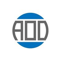 aoo-Buchstaben-Logo-Design auf weißem Hintergrund. aoo kreative Initialen Kreis-Logo-Konzept. aoo Briefgestaltung. vektor