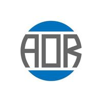 aor brev logotyp design på vit bakgrund. aor kreativ initialer cirkel logotyp begrepp. aor brev design. vektor