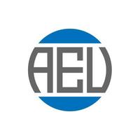 AEV-Brief-Logo-Design auf weißem Hintergrund. aev kreative Initialen Kreis Logo-Konzept. aev Briefgestaltung. vektor