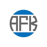 afk brev logotyp design på vit bakgrund. afk kreativ initialer cirkel logotyp begrepp. afk brev design. vektor