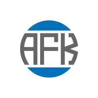 afk-Buchstaben-Logo-Design auf weißem Hintergrund. afk creative initials circle logo-konzept. afk Briefgestaltung. vektor