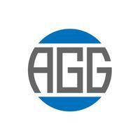 agg-Buchstaben-Logo-Design auf weißem Hintergrund. agg kreative initialen kreis logokonzept. agg Briefgestaltung. vektor