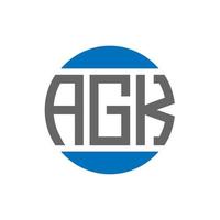 agk brev logotyp design på vit bakgrund. agk kreativ initialer cirkel logotyp begrepp. agk brev design. vektor