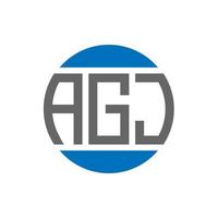 agj-Buchstaben-Logo-Design auf weißem Hintergrund. agj kreative initialen kreis logokonzept. agj Briefgestaltung. vektor