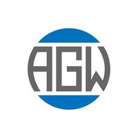 agw brev logotyp design på vit bakgrund. agw kreativ initialer cirkel logotyp begrepp. agw brev design. vektor