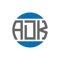 adk brev logotyp design på vit bakgrund. adk kreativ initialer cirkel logotyp begrepp. adk brev design. vektor