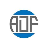 ADF-Brief-Logo-Design auf weißem Hintergrund. adf kreative Initialen Kreis-Logo-Konzept. adf Briefgestaltung. vektor