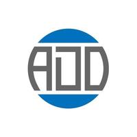 Ado-Brief-Logo-Design auf weißem Hintergrund. Ado kreative Initialen Kreis-Logo-Konzept. Ado Briefgestaltung. vektor