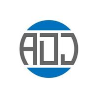 adj brev logotyp design på vit bakgrund. adj kreativ initialer cirkel logotyp begrepp. adj brev design. vektor