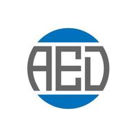 aed-Buchstaben-Logo-Design auf weißem Hintergrund. aed creative initials circle logo-konzept. aed Briefgestaltung. vektor