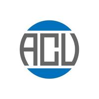acv-Buchstaben-Logo-Design auf weißem Hintergrund. acv creative initials circle logo-konzept. acv-Briefgestaltung. vektor