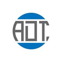 adt-Brief-Logo-Design auf weißem Hintergrund. adt kreatives Initialen-Kreis-Logo-Konzept. adt Briefgestaltung. vektor