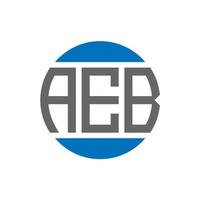 aeb-Buchstaben-Logo-Design auf weißem Hintergrund. aeb creative initials circle logo-konzept. aeb Briefgestaltung. vektor