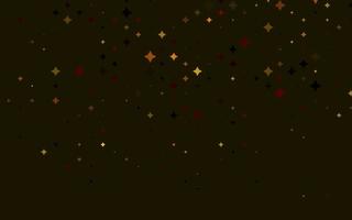 hellorange Vektor-Layout mit hellen Sternen. vektor