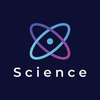 Logo-Design für moderne Wissenschaftspartikel oder Molekülelemente. Logo für Wissenschaft, Atom, Biologie, Technologie, Physik, Labor. vektor