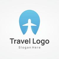 flygbolag biljett byrå logotyp mall design, semester, resor i sommar isolerat på background.logotyp för företag, varumärke, byrå och resa. vektor