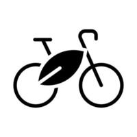 Fahrrad fahren schwarzes Glyphen-Symbol. sicher für ökologie fahrzeug. umweltfreundlicher Transport. gesunder Lebensstil. Schattenbildsymbol auf Leerraum. solides Piktogramm. vektor isolierte illustration