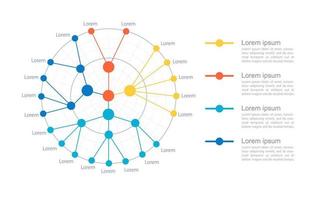 dator program algoritm infographic cirkel punkt Diagram design mall. app utveckling. redigerbar infochart med data poäng. visuell data presentation vektor