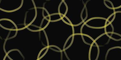 vektor leuchtend gelbe neonlinien kreise auf dunklem hintergrund. abstrakter futuristischer minimalistischer geometrischer hintergrund. exklusives Tapetendesign für Poster, Broschüre, Präsentation, Website