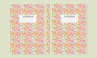 abstrakt botanisk omslag uppsättning. sömlös mönster blommig design. pastell brun bakgrund. storlek a4 för anteckningsböcker, planerare, broschyrer, böcker, kataloger. vektor