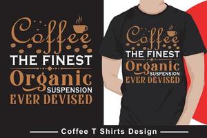 kaffe typografi t skjorta design fri vektor