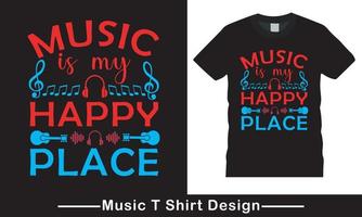 T-Shirt-Design zum Weltmusiktag. vektor