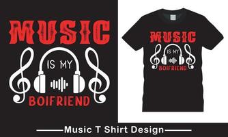 Musik-Typografie-Vektor-T-Shirt-Design. Musik-T-Shirt-Design-Vektor. für T-Shirt-Druck und andere Zwecke. kostenloser Vektor