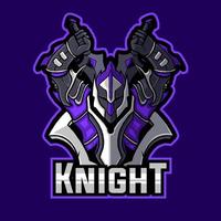 Black Knight Maskottchen-Logo-Gaming vektor