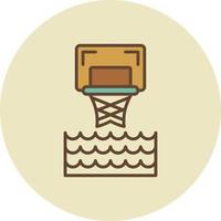 kreatives Icon-Design für Wasserbasketball vektor