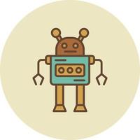 Roboter kreatives Icon-Design vektor