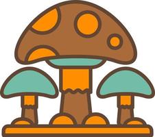 Pilz kreatives Icon-Design vektor