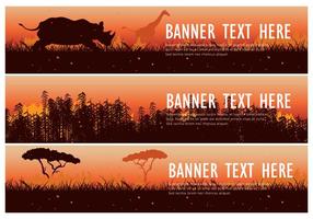 Brennender Bush Web Banner Pack Vektor