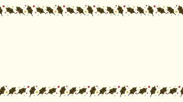 glad christma ram. elegant glad jul och ny år kort med tall krans, mistel, vinter- växter design illustration för hälsningar kort. vektor